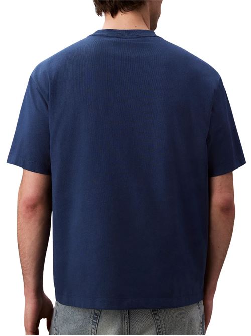 T-shirt blu in cotone Calvin Klein Jeans | LV04RB295GC3I